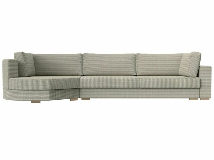Угловой диван-кровать Лига 026 серо-бежевого цвета левый угол - купить Угловые диваны по цене 85999.0