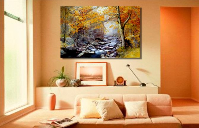 Дизайнерская картина на холсте: Дождливая осень - купить Картины по цене 3090.0