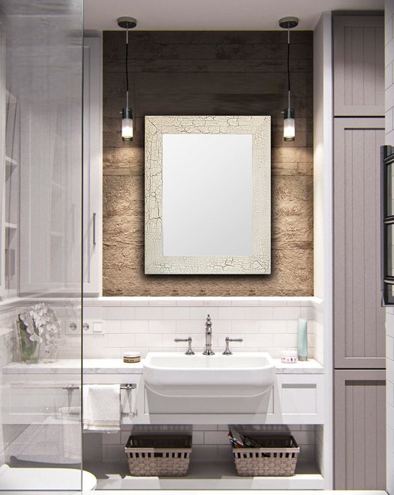 Декоративное зеркало Кракелюр с эффектом растрескавшейся краски - купить Настенные зеркала по цене 6990.0