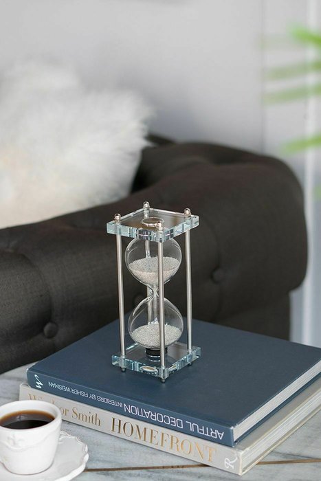 Декоративное изделие Песочные часы серебряного цвета - лучшие Фигуры и статуэтки в INMYROOM
