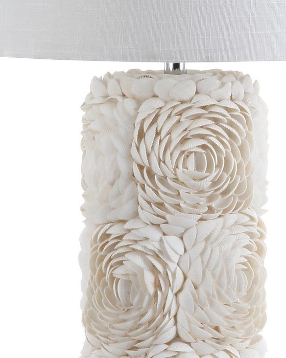 Настольная лампа Аугуста бело-бежевого цвета - купить Настольные лампы по цене 25935.0