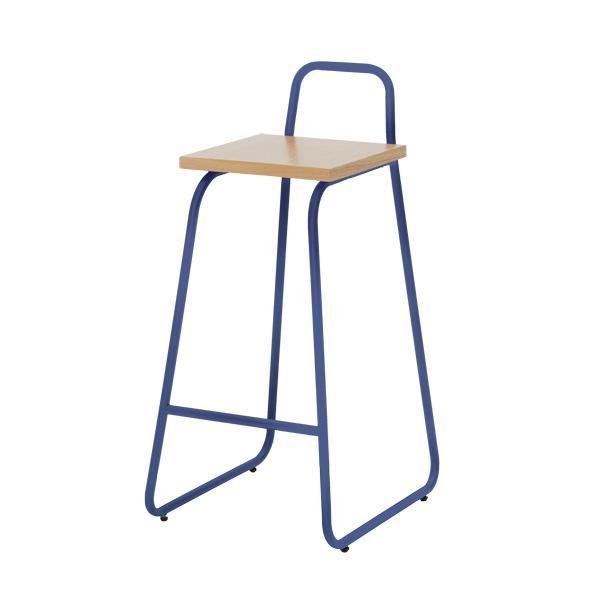 Барный стул Bauhaus синего цвета
