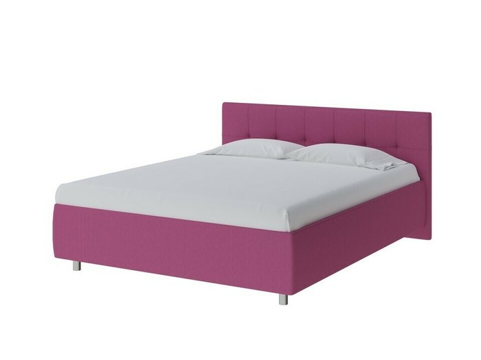Кровать без основания Diamo 200х200 фиолетового цвета (рогожка)