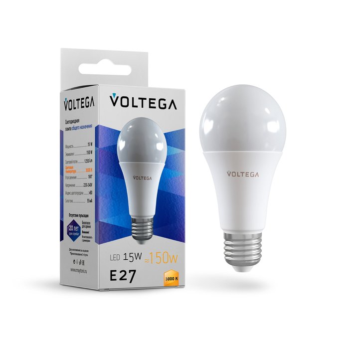 Лампочка Voltega 7246 General purpose bulb 15W Simple Лампочка Voltega 7246 General purpose bulb 15W Simple