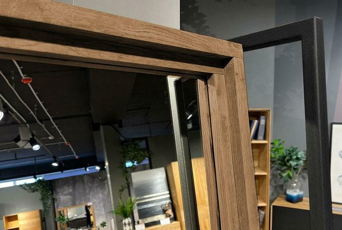 Зеркало напольное Cube Design темно-коричневого цвета - лучшие Напольные зеркала в INMYROOM Зеркало напольное Cube Design темно-коричневого цвета - лучшие Напольные зеркала в INMYROOM