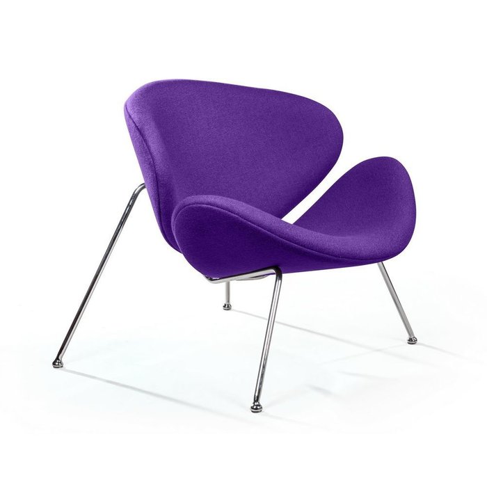 Лаунж кресло Slice фиолетового цвета - лучшие Интерьерные кресла в INMYROOM