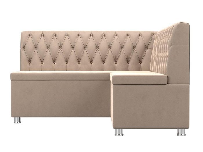 Кухонный угловой диван Мирта бежевого цвета правый угол - купить Угловые диваны по цене 38999.0