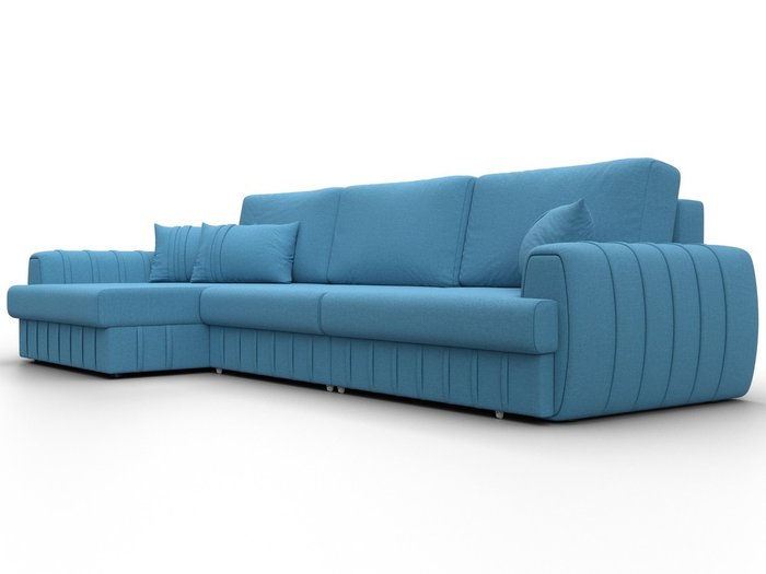 Угловой диван-кровать Лига-057 L Лонг голубого цвета левый - лучшие Угловые диваны в INMYROOM Угловой диван-кровать Лига-057 L Лонг голубого цвета левый - лучшие Угловые диваны в INMYROOM