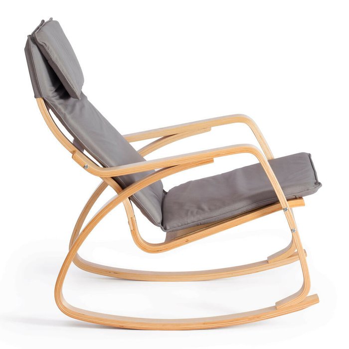 Кресло-качалка Валенсия серо-бежевого цвета - купить Интерьерные кресла по цене 10620.0