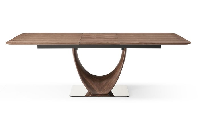 Раздвижной обеденный стол Rimini 170 коричневого цвета - лучшие Обеденные столы в INMYROOM