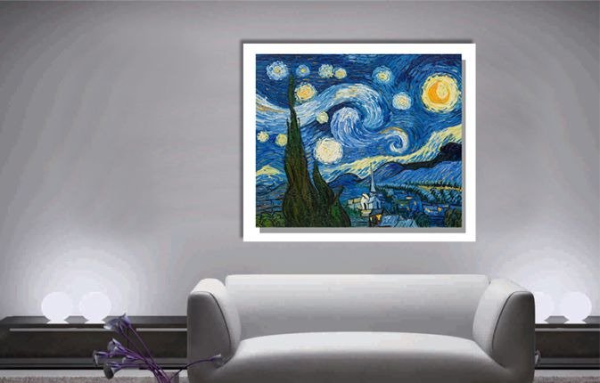 Декоративная картина на холсте "Звездная ночь" - лучшие Принты в INMYROOM