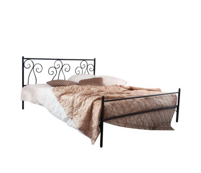 Кровать Лацио 160х200 черного цвета - купить Кровати для спальни по цене 27990.0