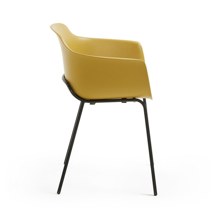 Стул Khasumi из высококачественного пластика горчичного цвета  - купить Обеденные стулья по цене 24990.0