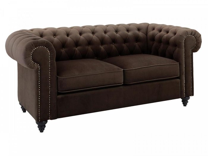 Диван Chester Classic темно-коричневого цвета - купить Прямые диваны по цене 87500.0