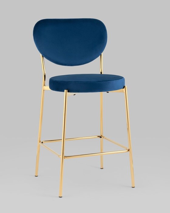 Стул полубарный Барбара синего цвета - купить Барные стулья по цене 9990.0