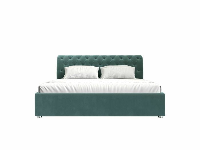 Кровать Сицилия 160х200 бирюзового цвета с подъемным механизмом - купить Кровати для спальни по цене 88999.0