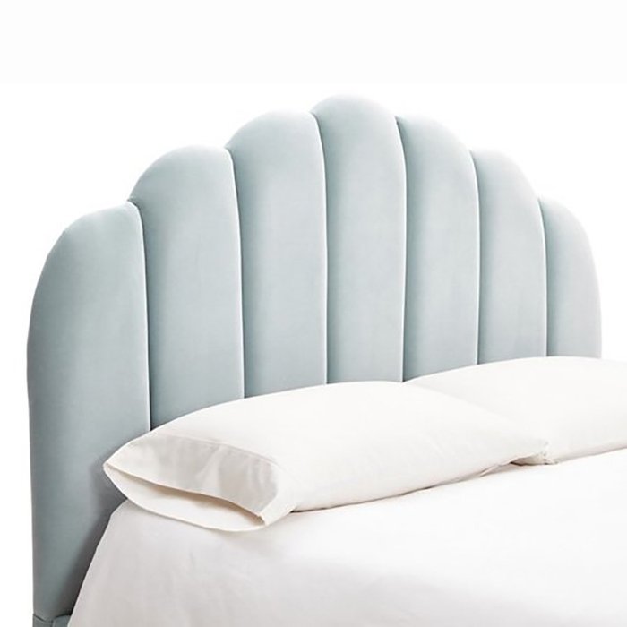 Кровать Sutton Scalloped голубого цвета 180x200  - лучшие Кровати для спальни в INMYROOM