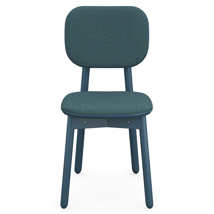 Стул Saga в обивке из рогожки сине-зеленого цвета - купить Обеденные стулья по цене 28900.0