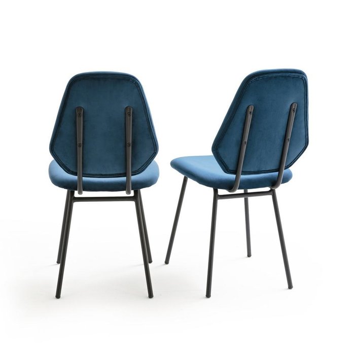 Комплект из двух стульев Diamond синего цвета - купить Обеденные стулья по цене 19668.0