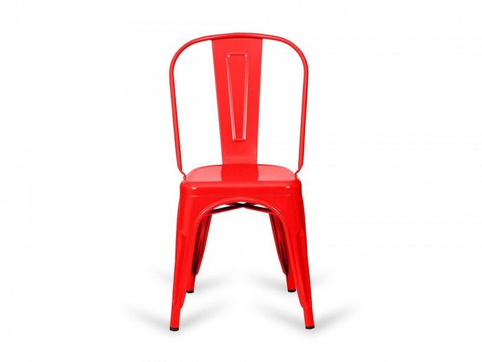 Стул Tolix красного цвета - купить Обеденные стулья по цене 3990.0
