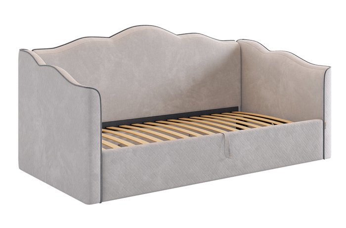 Кровать с подъемным механизмом Лея 90х200 серого цвета - лучшие Одноярусные кроватки в INMYROOM