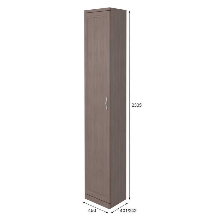 Скошенный шкаф-пенал Магна коричневого цвета 
