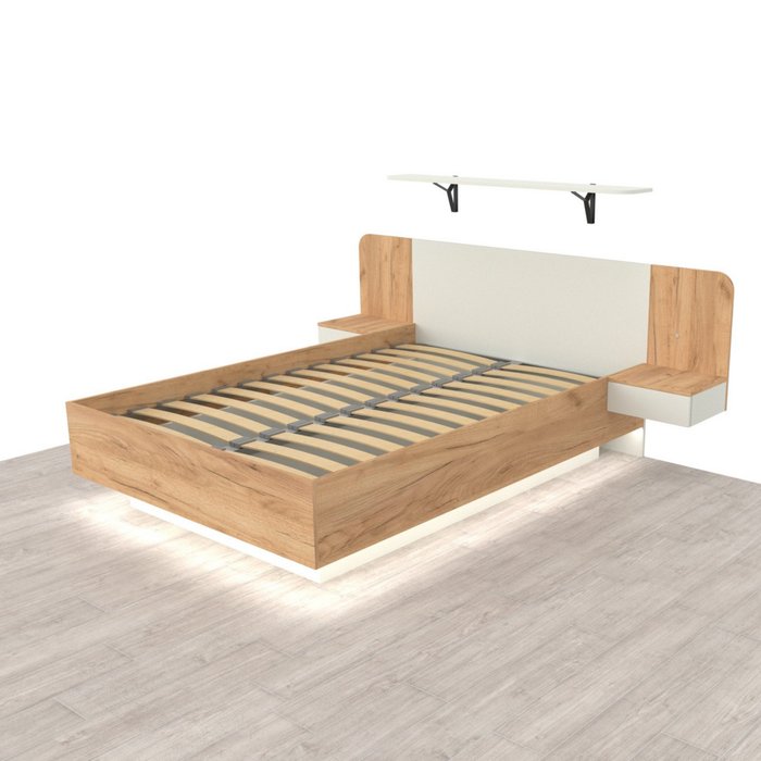 Кровать Астра 120х200 серо-бежевого цвета с подъемным механизмом и двумя ящиками Кровать Астра 120х200 серо-бежевого цвета с подъемным механизмом и двумя ящиками