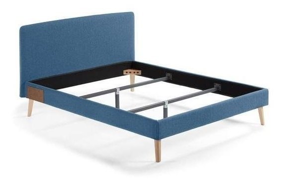 Кровать синяя Julia Grup Lydia 150х190 - купить Кровати для спальни по цене 100990.0