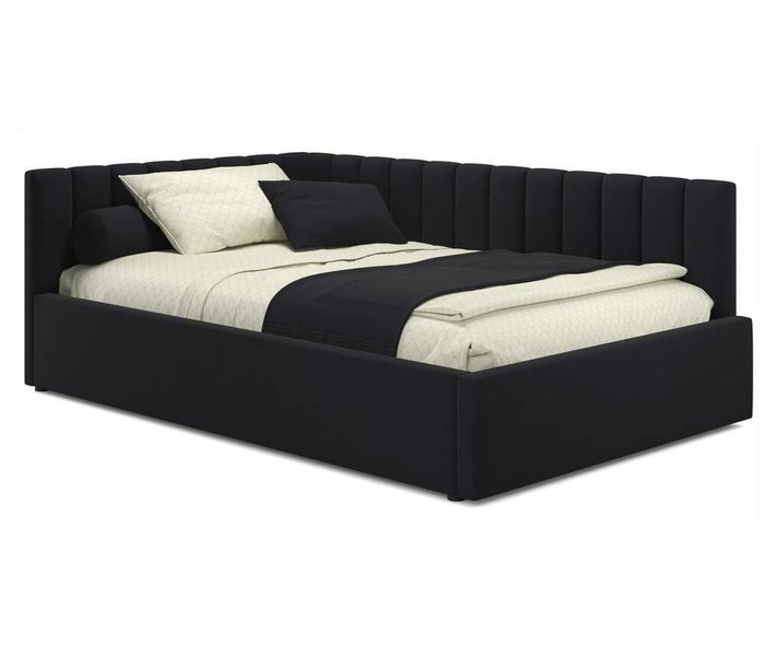 Кровать Milena 120х200 черного цвета без подъемного механизма