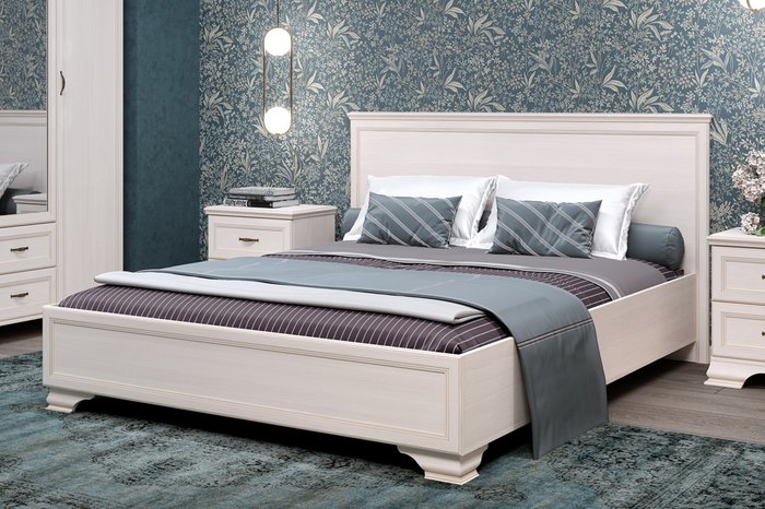 Кровать Сиена 160х200 бежевого цвета с подъемным механизмом - лучшие Кровати для спальни в INMYROOM