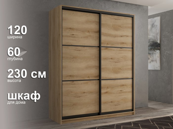 Шкаф-купе Кааппи-4 120 цвета Эвок прибрежный  - лучшие Шкафы-купе в INMYROOM