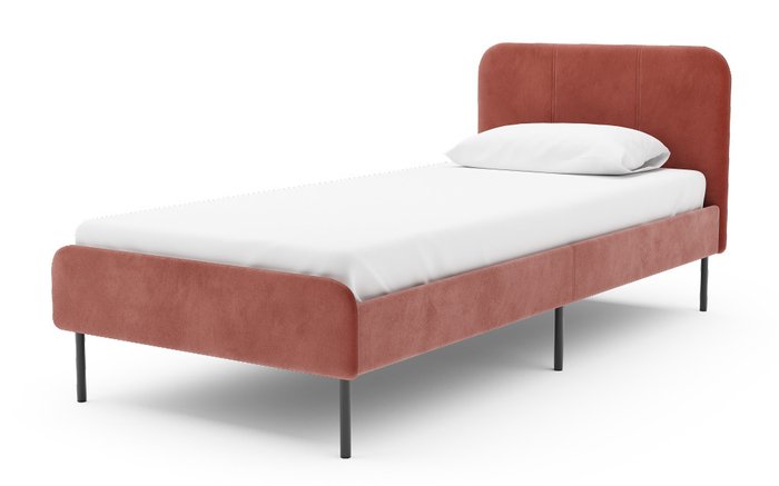 Кровать Элиса 90х200 терракотового цвета без подъемного механизма Кровать Элиса 90х200 терракотового цвета без подъемного механизма