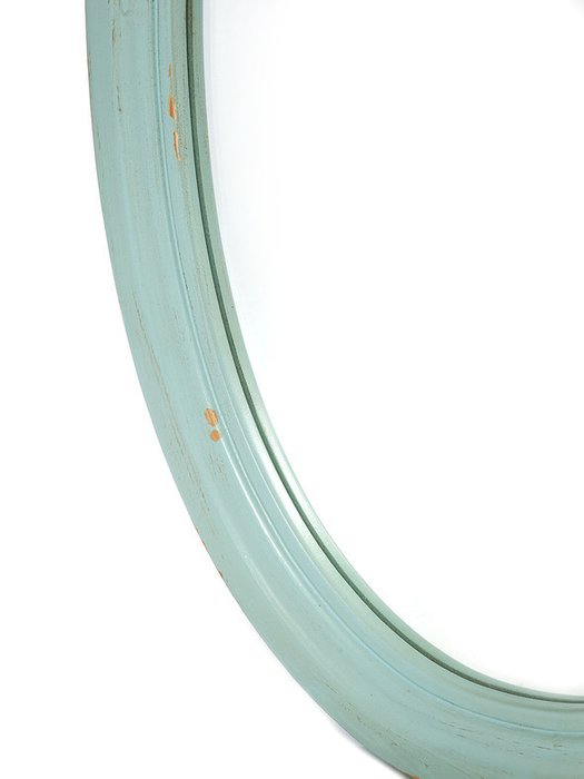 Овальное зеркало голубого цвета - купить Настенные зеркала по цене 8800.0