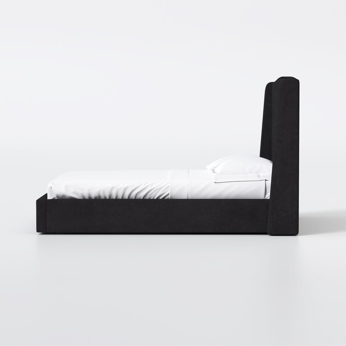 Кровать Lambro 160х200 черного цвета с подъемным механизмом - лучшие Кровати для спальни в INMYROOM