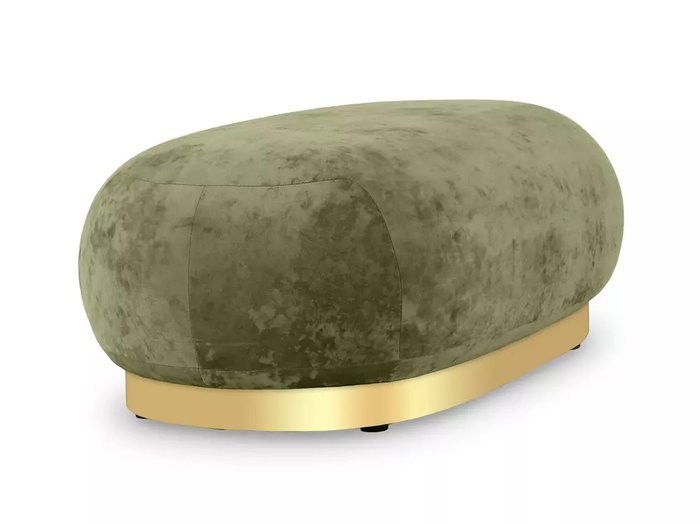 Банкетка Lucca зеленого цвета с золотым основанием - лучшие Банкетки в INMYROOM