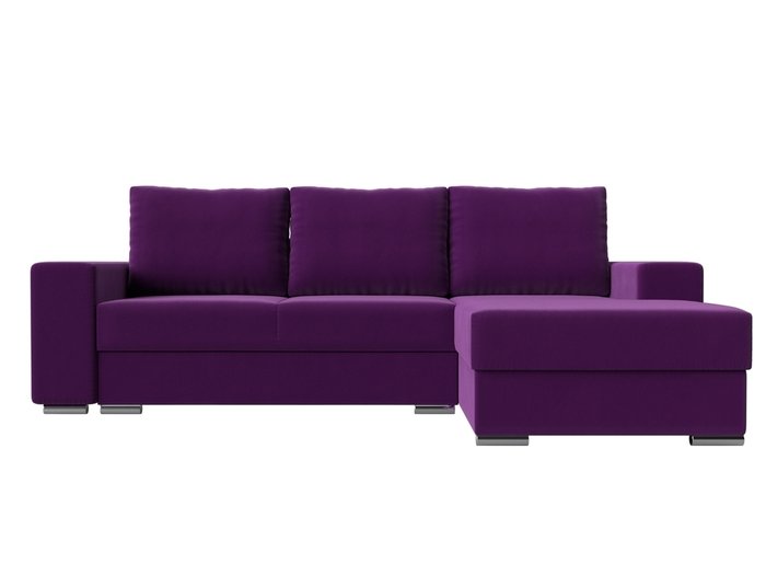 Угловой диван-кровать Дрезден фиолетового цвета правый угол - купить Угловые диваны по цене 65999.0