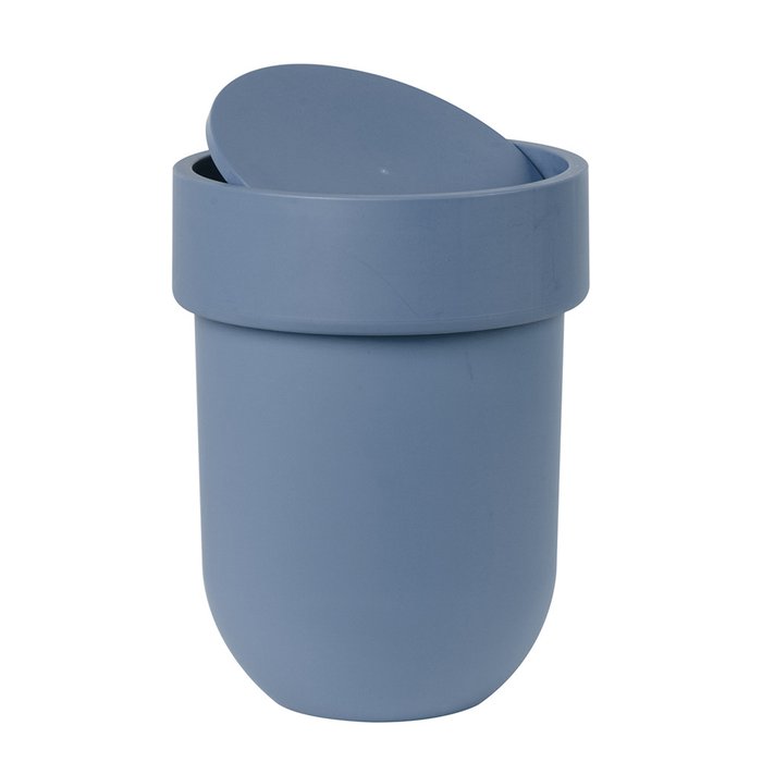Корзина для мусора с крышкой Umbra touch дымчато-синий