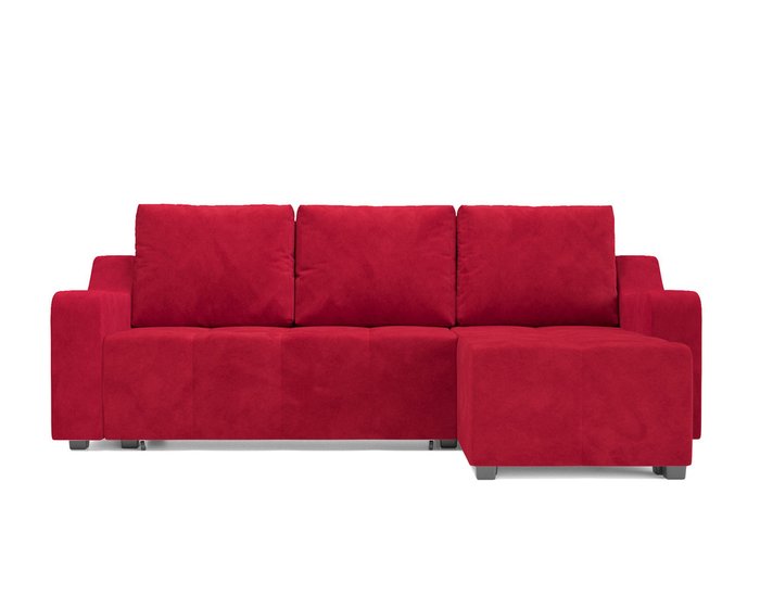 Угловой диван-кровать Берн красного цвета - купить Угловые диваны по цене 41290.0
