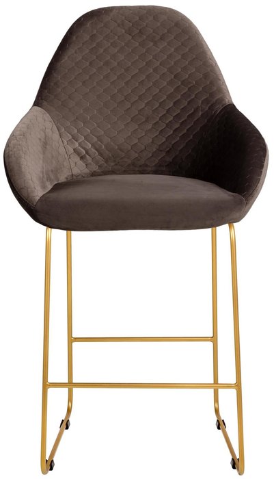 Стул полубарный Kent коричневого цвета  - лучшие Барные стулья в INMYROOM