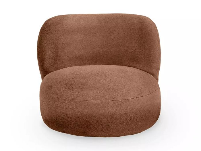 Кресло Patti в обивке из меха коричневого цвета - купить Интерьерные кресла по цене 43830.0
