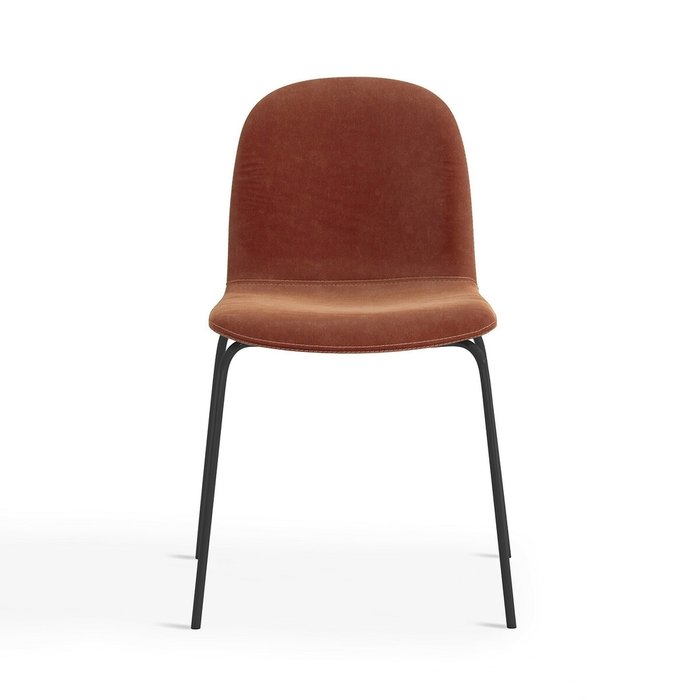 Стул из велюра Tibby коричневого цвета - купить Обеденные стулья по цене 31679.0
