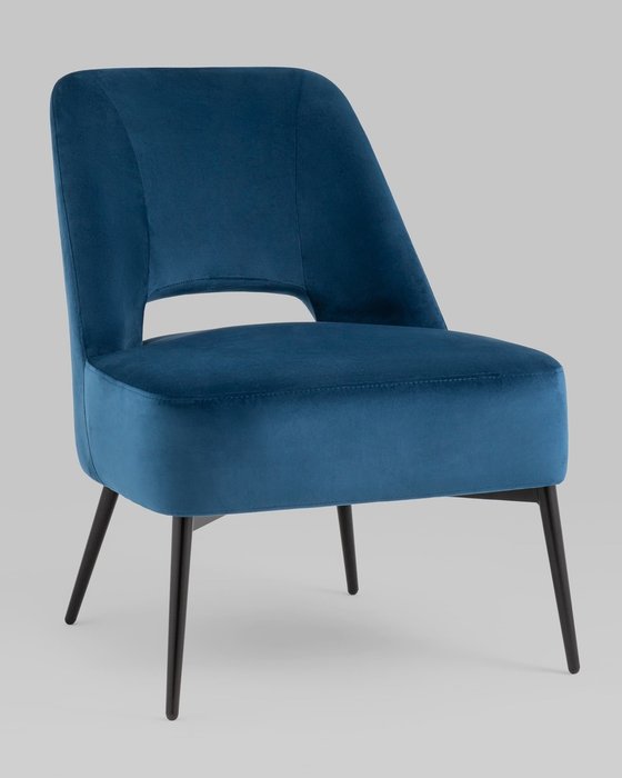 Кресло лаунж Бостон синего цвета - купить Интерьерные кресла по цене 17990.0