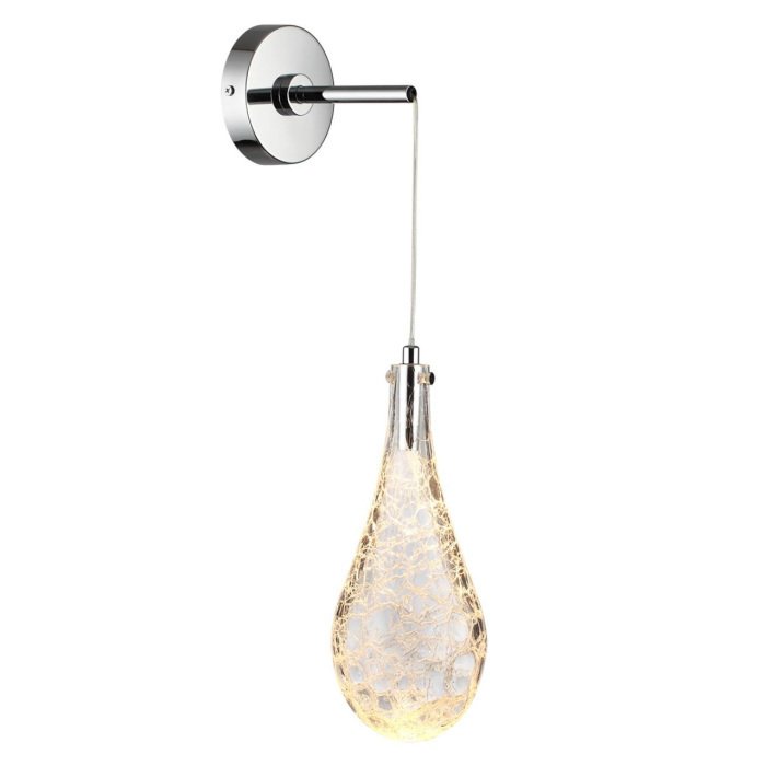Бра Odeon Light BRAID 7148/5WL хром/стекло/металл IP20 LED 4W 300Лм 3000K 180° 220V - лучшие Бра и настенные светильники в INMYROOM