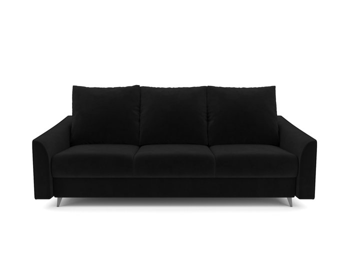 Прямой диван-кровать Уэльс черного цвета - купить Прямые диваны по цене 41790.0