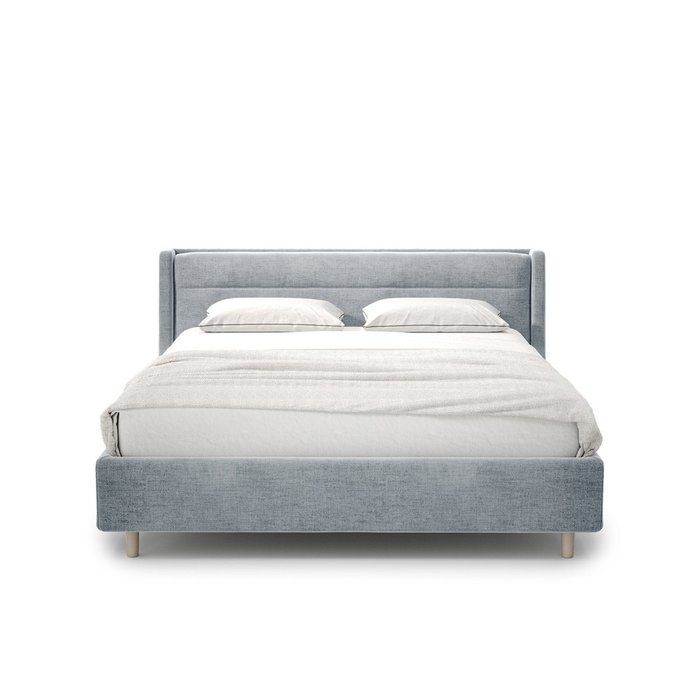 Кровать Iris 160х200 серого цвета  - купить Кровати для спальни по цене 136170.0