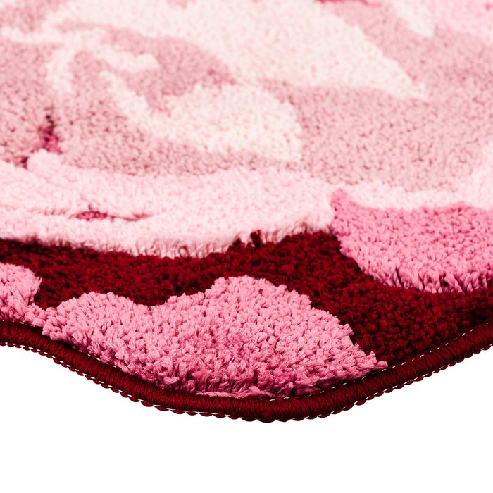 Мягкий коврик Fleur для ванной 70х70 розового цвета - купить Коврики для ванной по цене 3785.0