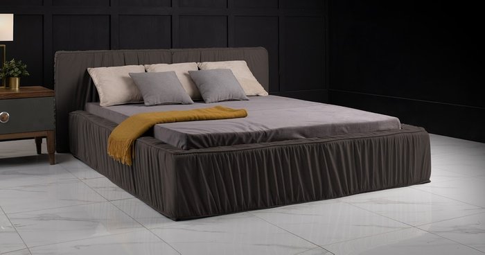 Кровать Storm 180х200 темно-серого цвета - купить Кровати для спальни по цене 74900.0