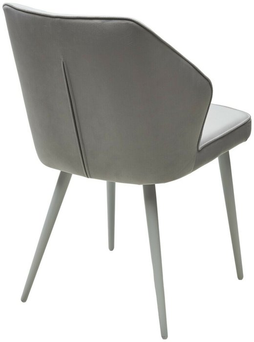 Стул Seattle-V светло-серого цвета с белыми ножками - купить Обеденные стулья по цене 7100.0