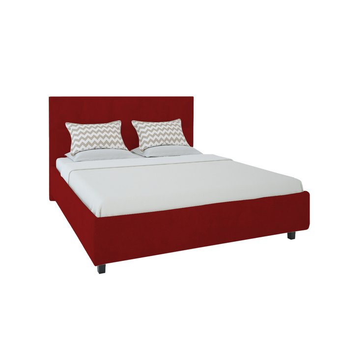 Кровать Royal Black Велюр Красный 140х200