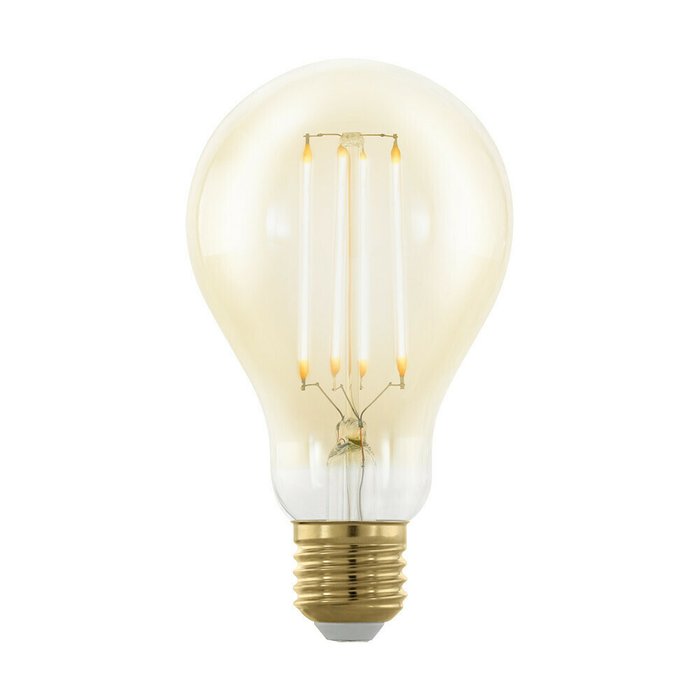 Диммируемая светодиодная лампа филаментная G80 E27 4W 320Lm 1700K золотого цвета